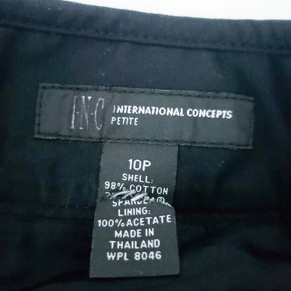 INC International Concepts Black Pleated Skirt 10P - Picture 4 of 4